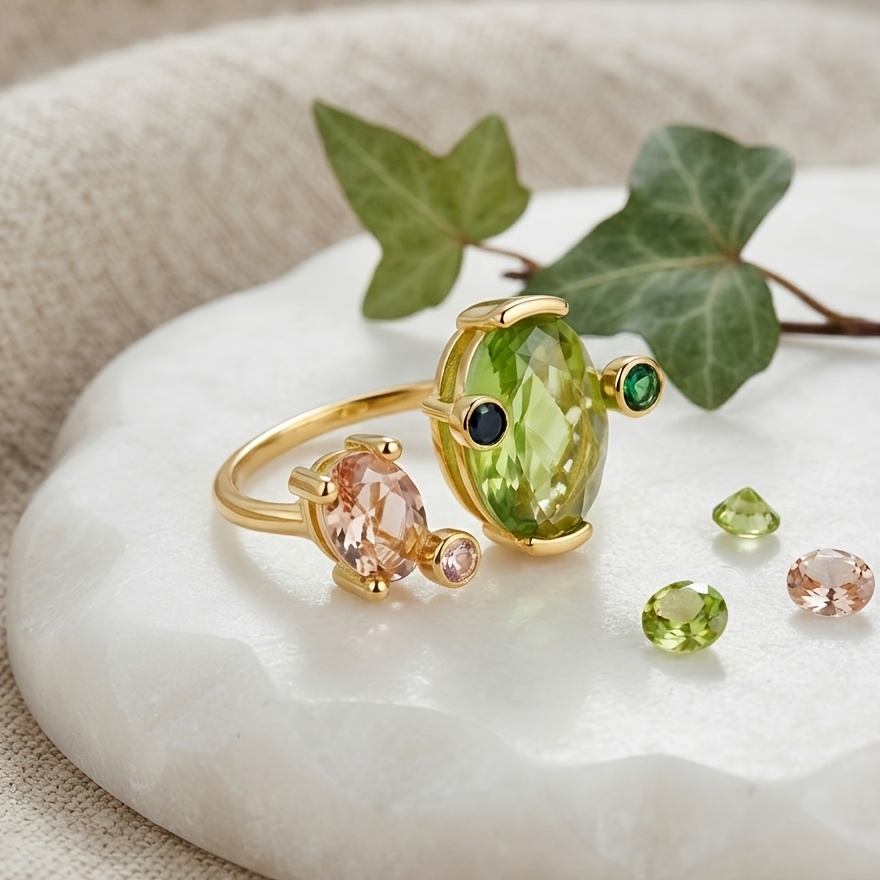 Luxury Multi-Color CZ Adjustable Open Band Ring for Women